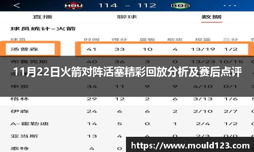 11月22日火箭对阵活塞精彩回放分析及赛后点评